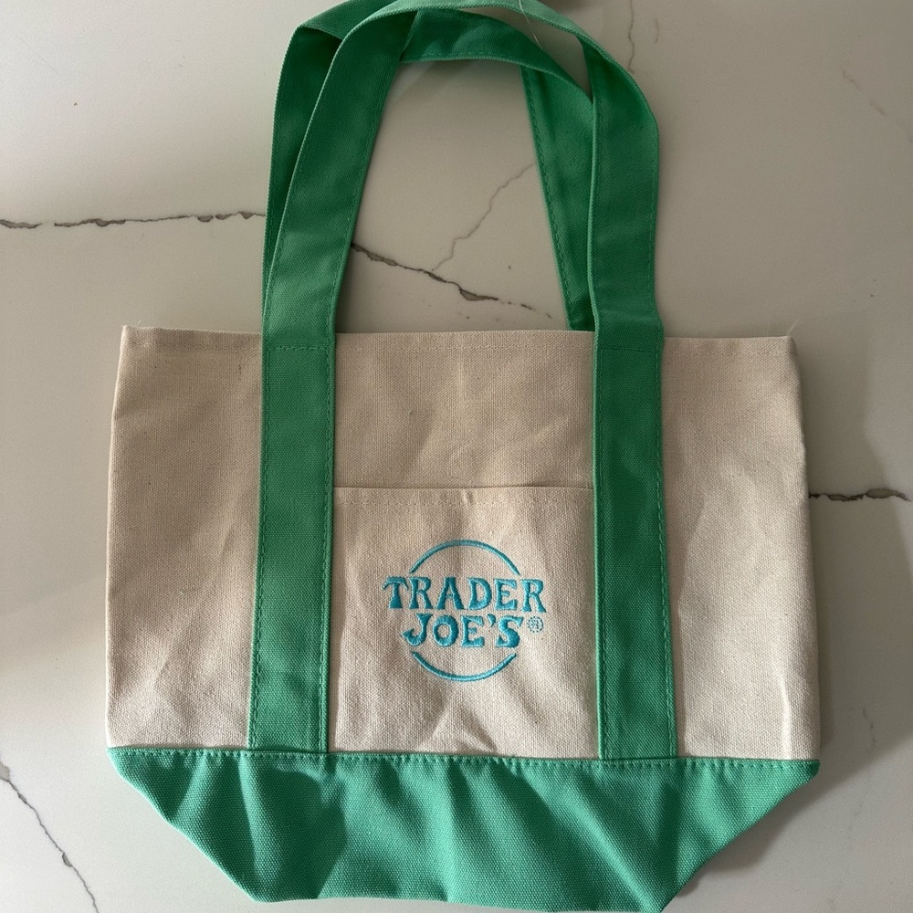 Green and Cream Tote Bag